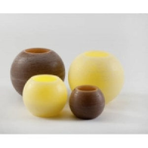 LED Echtwachskerze BOLA 15x12cm