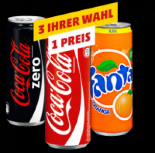 COCA-COLA, FANTA oder COCA-COLA ZERO 0.95 €