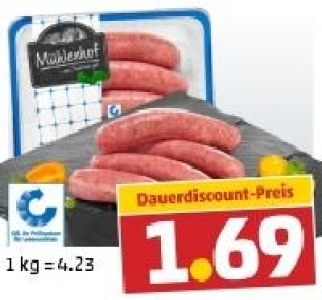M&Uuml;HLENHOF Frische grobe Bratwurst 1.69&nbsp;&euro;