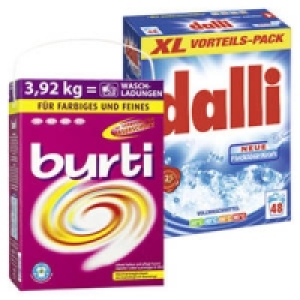 burti Feinwaschmittel Pulver oder dalli Waschmittel