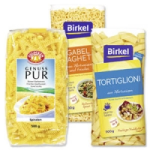 Genuss Pur, Pasta-Klassiker oder Birkels No. 1 Teigwaren 0.88 €