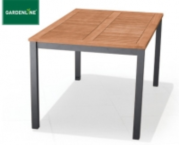 GARDENLINE® Alu-Gartentisch mit Holzplatte 89.99 €