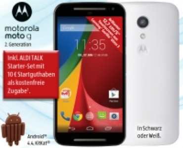 12,7 cm/5 Zoll Smartphone mit Android 4.4.4motorola moto g