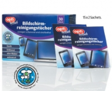 OPTIWISCH&reg;Bildschirmreinigungst&uuml;cher