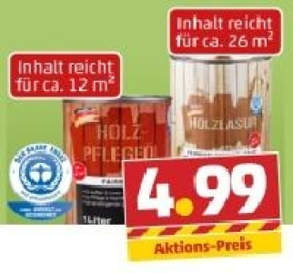 SAN DEKO 1 Liter Holz-Pflege&ouml;l o. 2,5 Liter Holzlasur