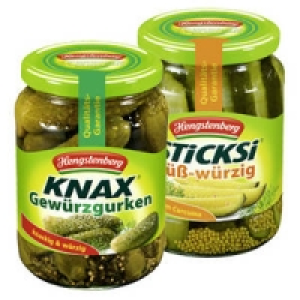 Hengstenberg Knax Gewürzgurken oder Sticksi, süß-würzig 1.11 €