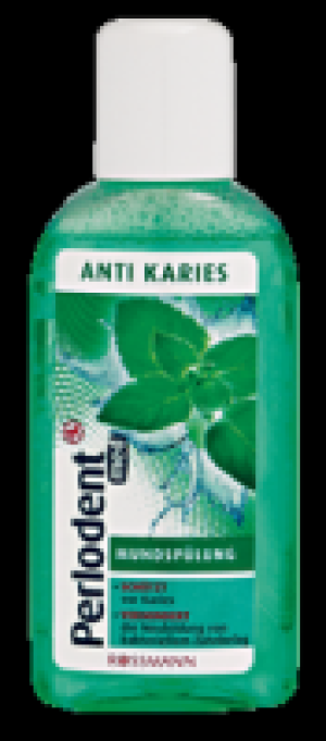 Perlodent med Mundspülung Anti Karies Probiergröße