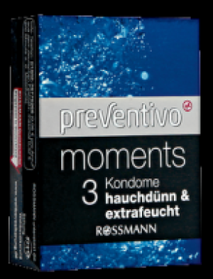 Preventivo moments - hauchdünn < extra feuchte Kondome