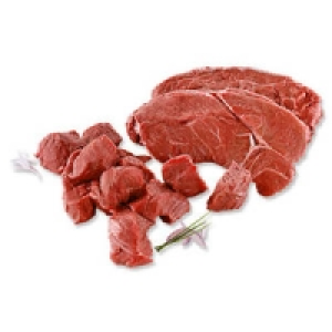 Frischer Rinderbraten oder Gulasch 5.99 €