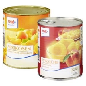 Aprikosen oder Pfirsiche, halbe Frucht