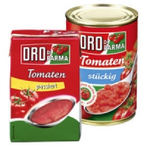 Oro di Parma Tomaten, stückig, passiert oder Pizzasauce 0.99 €