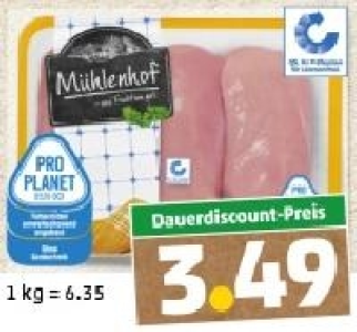MÜHLENHOF Frisches Hähnchen-Brustfilet 3.49 €
