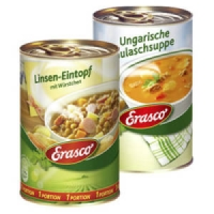 Erasco 1 Portion Linsen-Eintopf oder Gulaschsuppe 1.11&nbsp;&euro;