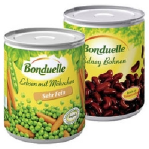 Bonduelle Erbsen, sehr fein mit M&ouml;hrchen oder Kidney Bohnen 1.19&nbsp;&euro;