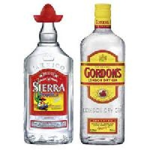 Sierra Tequila Silver, Reposado oder Gordons London Dry Gin 9.99 €