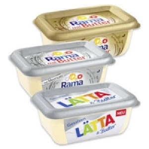 Rama mit Butter oder L&auml;tta & Butter 2.98&nbsp;&euro;