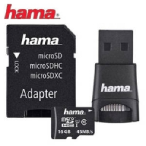 Highspeed-microSDHC-Karte 16 GB mit USB-Adapter