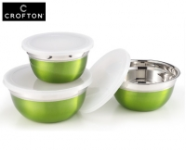 CROFTON®Schüssel-Set mit Deckel, 3-teilig