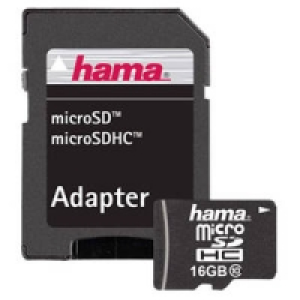 Highspeed-microSDHC-Karte 16 GB mit Adapter 9.99 €