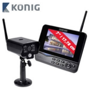 Funk-&Uuml;berwachungskamera-System mit 7-LCD-Monitor TRANS60 199.00&nbsp;&euro;