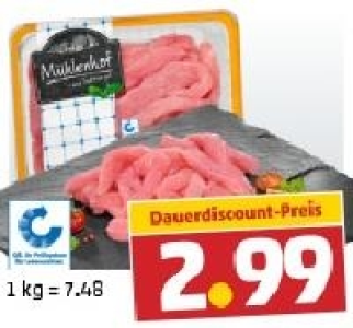 MÜHLENHOF Frisches Puten-Geschnetzeltes 2.99 €