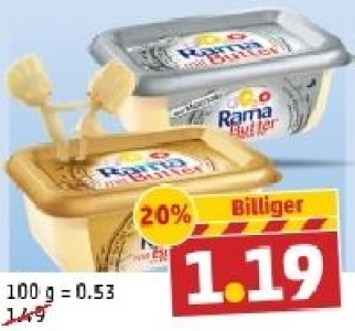 RAMA Mit Butter oder mit Butter und Meersalz 1.19&nbsp;&euro;