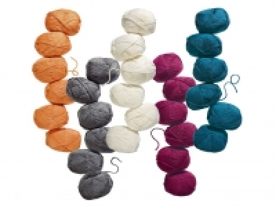 Lidl  CRELANDO® Schalstrickgarn Amelie, 6 x 100g