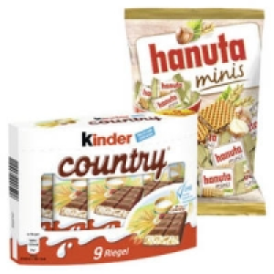 kinder country oder hanuta minis 1.59 €
