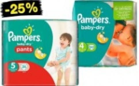 Pampers Baby-Dry Windeln oder Pants 11.90 €