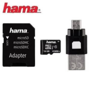 Highspeed-microSDHC-Karte 16 GB mit USB-Adapter 13.99 €