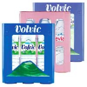 Volvic Naturelle, leichtperlig oder evian 3.49 €