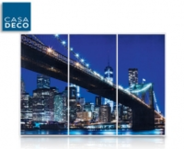 CASA DECO&reg; 3er-Glossy-Wandbild