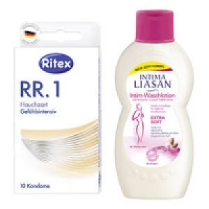 Ritex Kondome oder Liasan Intim-Waschlotion