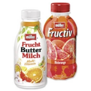 müller Drink Fructiv oder Fruchtbuttermilch 0.69 €