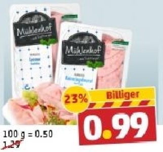 M&Uuml;HLENHOF Lyoner oder Kaiserjagdwurst 0.99&nbsp;&euro;