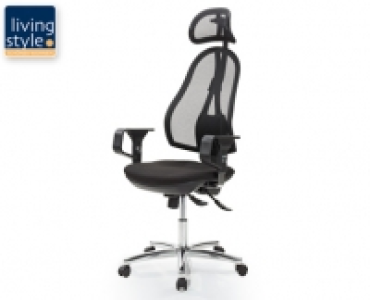 LIVING STYLE&reg;Design-Drehstuhl mit Kopfst&uuml;tze