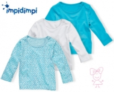 IMPIDIMPI®Kleinkinder-Basic-Langarmshirts, 3 Stück