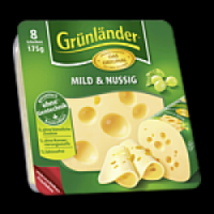 Gr&uuml;nl&auml;nder K&auml;se-Scheiben oder -W&uuml;rfel