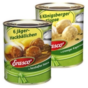 Erasco Königsberger Klopse oder 6 Jäger-Hackbällchen 2.29 €