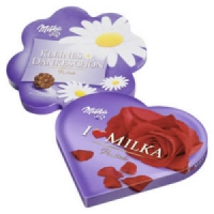 I love Milka Geschenkherz, Alles Gute oder Kleines Dankeschön Pralinés 3.49 €