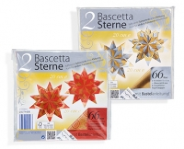 Faltblätter für 2 Bascetta-Sterne