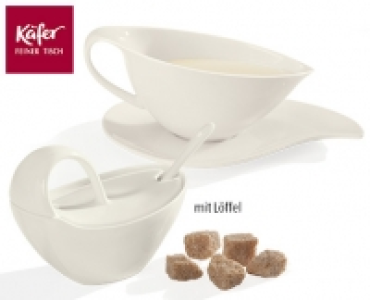 K&Auml;FER Design-Zucker- oder Marmeladengef&auml;&szlig; oder Milchk&auml;nnchen mit Unter