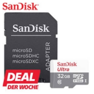 Highspeed-microSDHC-Speicherkarte 32 GB mit Adapter 9.99&nbsp;&euro;
