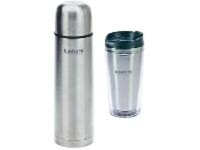 LaPlaya 2er-Set Action 1,0 l und Mercury Becher silber 0,4 l