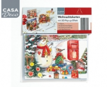 CASA DECO®Weihnachtskarten, 3 Stück