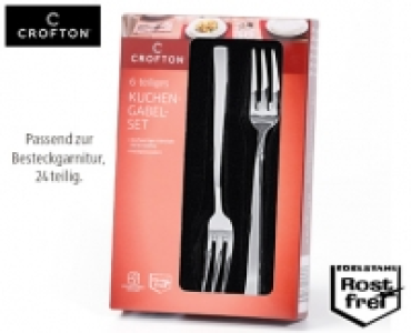 CROFTON®Kuchengabel-/Kaffee­löffel-Set,­ 6-teilig