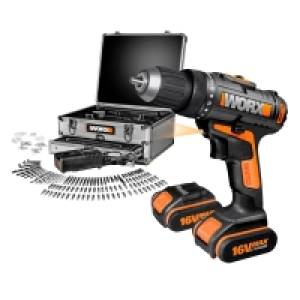 Worx Akku-Bohrschrauber WX152.2 inkl. 158-tlg. Zubeh&ouml;r