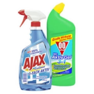 00 WC-Aktiv-Gel, Ajax Glas-Reiniger oder Ajax Fenster und gl&auml;nzende Ob