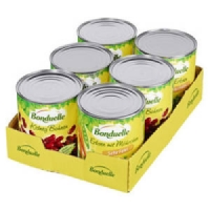 Bonduelle Erbsen Sehr Fein mit M&ouml;hrchen, Kidney-Bohnen oder Gr&uuml;ne Bohn