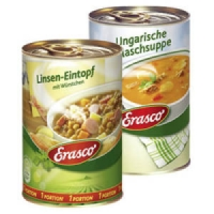 Erasco 1 Portion Linsen-Eintopf oder Gulaschsuppe 0.99&nbsp;&euro;